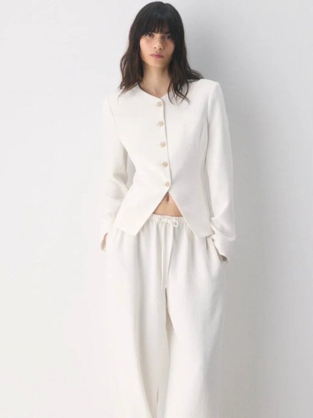 Aritzia Wilfred Regal Blazer - Crepette™ light birch Size 8